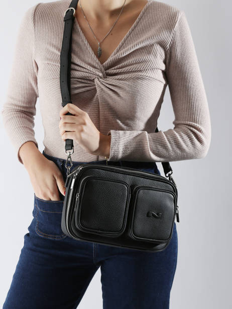 Cross Body Tas Racing Leder Nathan baume Zwart n city 28 ander zicht 1